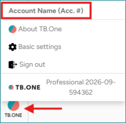 Fig.1: Where to find account name and account number