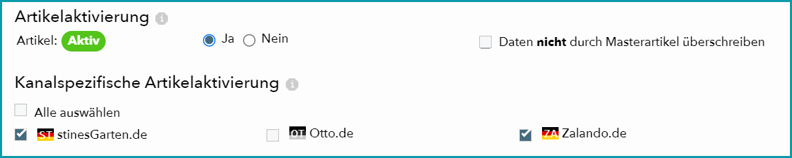 Abb.4: Artikelaktivierung Abb.4: Artikelaktivierung