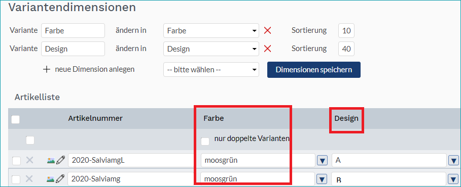 Abb. 4: „Farbe“ (color) als Variante