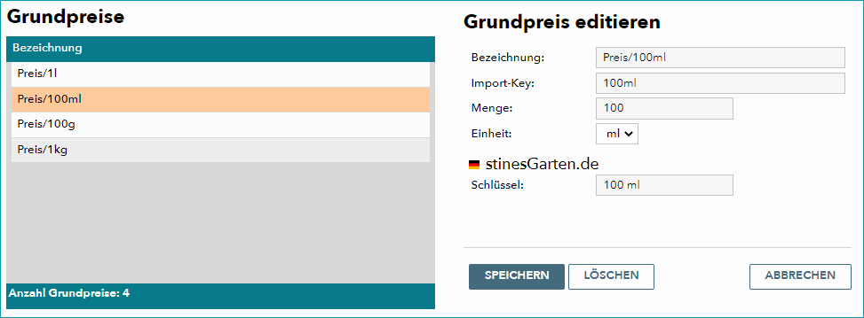 Grundpreis