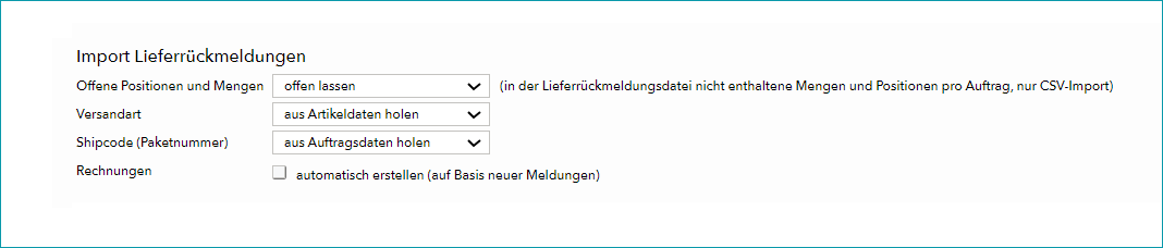 Abb. 1.: Import von Liefermeldungen