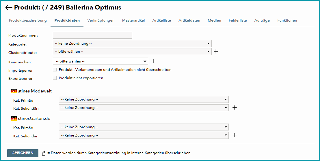 Abb.1: Produktdaten