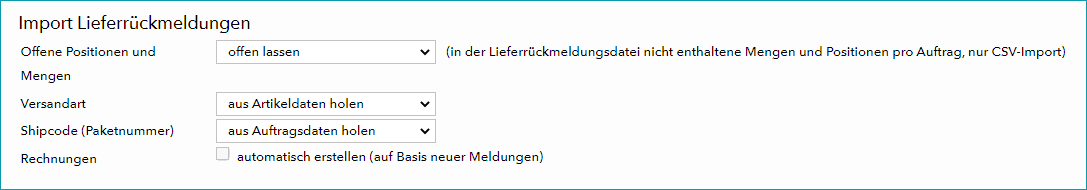 Import setting_de
