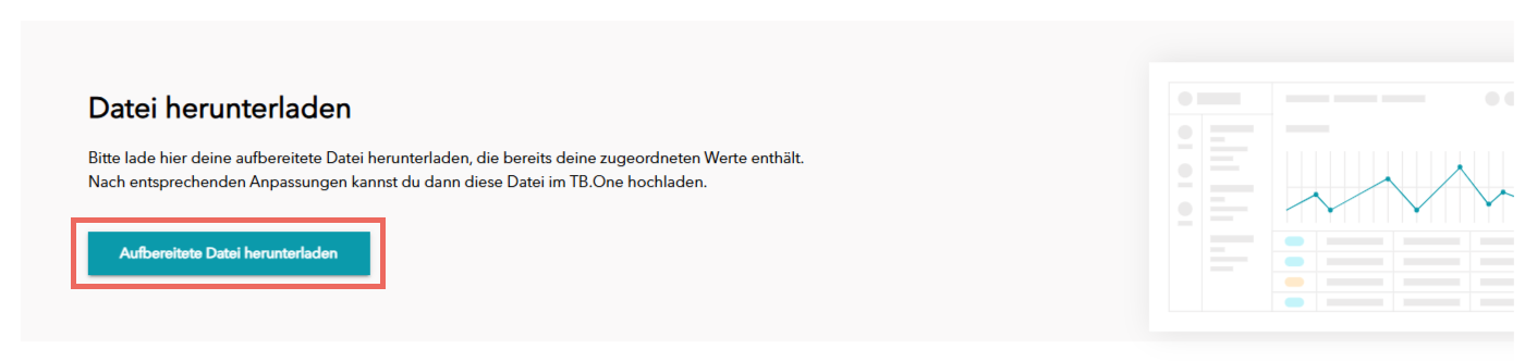 Abb. 9: Herunterladen der aufbereiteten Datei im Import Wizard