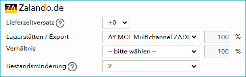Abb. 2: Einstellung Mono-Warehouse-Setup in TB.One