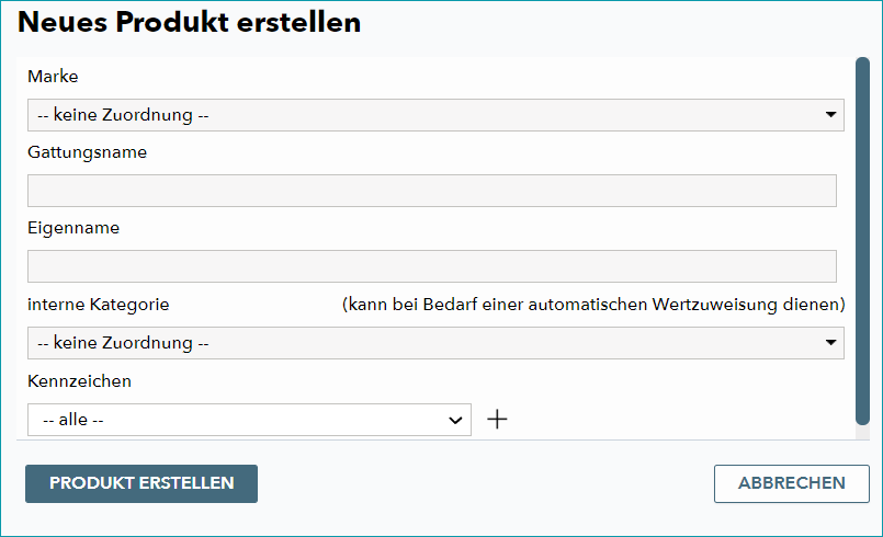 NeuesProdukterstellen