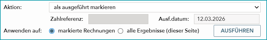 Abb. 3: Beispiel für eine Statusaktualisierung auf „als ausgeführt markieren“