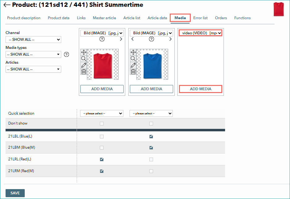 Fig. 2: Adding a new media type in TB.One Fig. 2: Adding a new media type in TB.One
