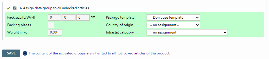 Fig.3: Master article - shipping information Fig.3: Master article - shipping information