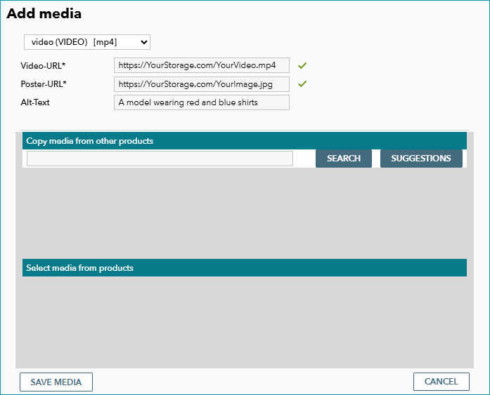 Fig. 3: Adding URLs and alt-text to a new video media in TB.One Fig. 3: Adding URLs and alt-text to a new video media in TB.One