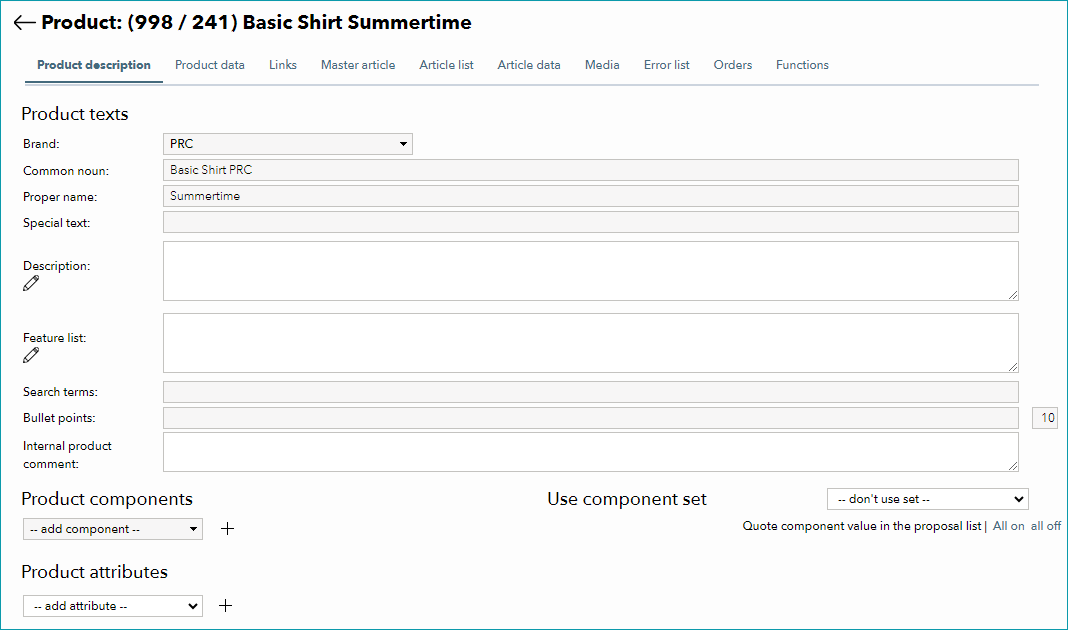 Fig.1: Tab "Product Description"