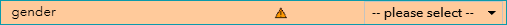 An attribute or component must be assigned in the drop-down menu.