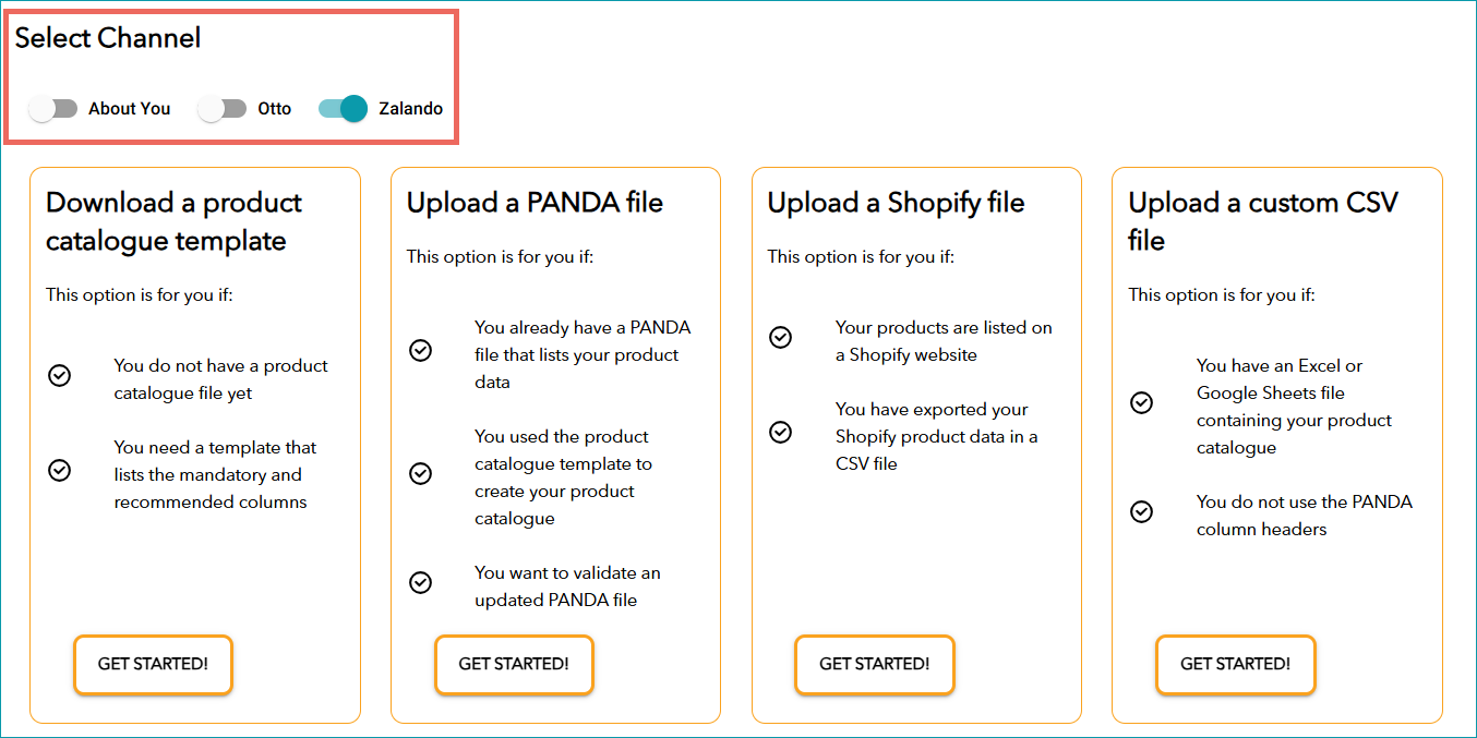 Fig. 2: Import Wizard options