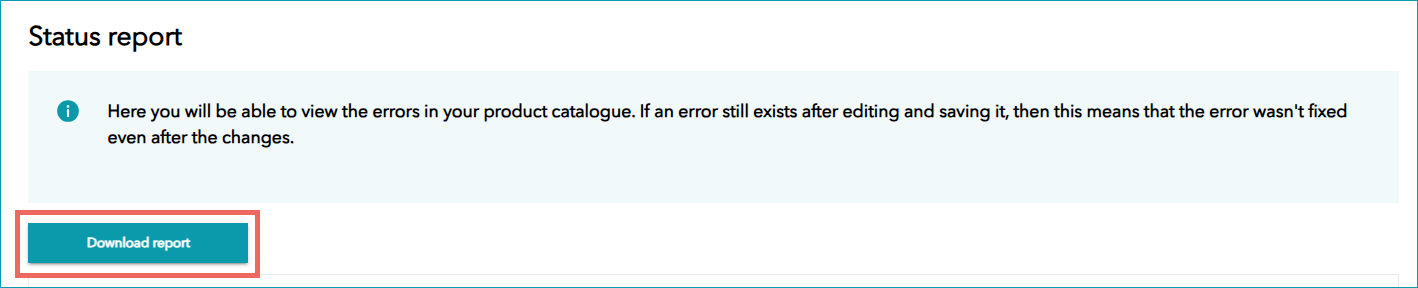 Fig. 8: Downloading a status report in the Import Wizard