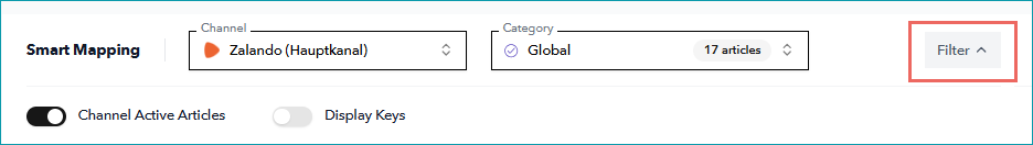 Fig. 4. Filter for active articles or display keys Fig. 4. Filter for active articles or display keys