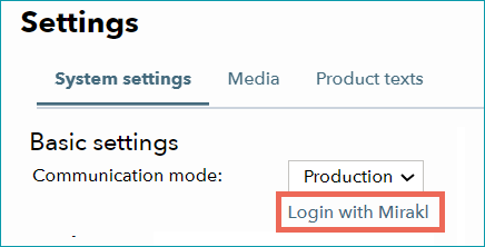 Fig.1: Sign in by clicking "Login with Mirakl"