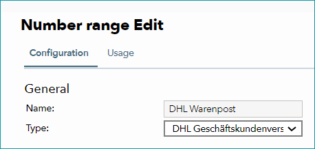 Fig.1: Number range type "DHL Parcel Shipping" Fig.1: Number range type "DHL Parcel Shipping"