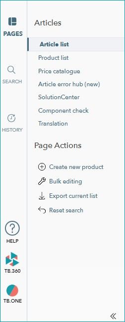 Fig.4: Sidebar/left navigation bar